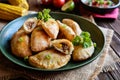 Traditional beef Empanadas with Aji Picante sauce