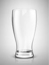 Traditional beer glass, empty, vector illustration