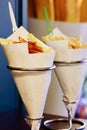 Traditional belgian fries Royalty Free Stock Photo