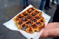 Traditional Belgian waffles in Brussels