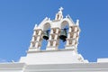 Traditional bell tower at Greek white church in Parikia, Paros island, Cyclades, Greece