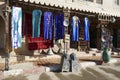 Traditional Berber dresses outside a store