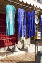 Traditional Berber dresses outside a store