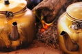 Preparation of berber tea in Wadi Rum, Jordan Royalty Free Stock Photo