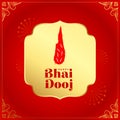 traditional bhai dooj wishes background with roli tilak design