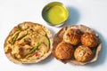 selective focus of Famous food from Bihar and Uttar Pradesh in North India \