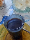 traditional black coffee and morning habbit from indonesia people Royalty Free Stock Photo
