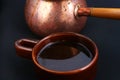 Traditional black turkish coffee Royalty Free Stock Photo