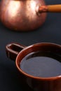 Traditional black turkish coffee Royalty Free Stock Photo