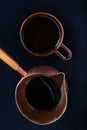 Traditional black turkish coffee