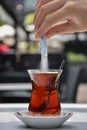 Traditional black Turkish tea