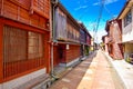 traditional block in the city of kanazawa Royalty Free Stock Photo