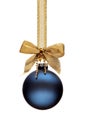 Traditional blue Christmas ball