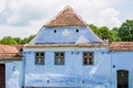 Traditional blue house in Viscri