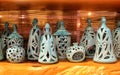 Traditional blue painted ceramic souvenirs, Greece