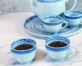 Traditional Blue and White Chinese Tea Set Royalty Free Stock Photo