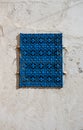 Traditional blue window from Kasbah of the Udayas in Rabat.