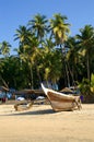 Traditional boat and bungalows