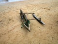 Traditional boat carved from a tree trunk, Nosi Be, Madagascar, Royalty Free Stock Photo