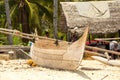 Traditional boat carved from a tree trunk, Nosi Be, Madagascar, Royalty Free Stock Photo