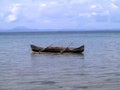 Traditional boat carved from a tree trunk, Nosi Be, Madagascar, Royalty Free Stock Photo