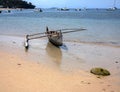 Traditional boat carved from a tree trunk, Nosi Be, Madagascar, Royalty Free Stock Photo