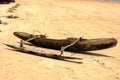 Traditional boat carved from a tree trunk, Nosi Be, Madagascar, Royalty Free Stock Photo