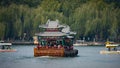 Traditional boat on the Kunming lake in the Summer Palace in Beijing, China Royalty Free Stock Photo