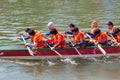 Traditional boat race held to celebrate New Year 2015, aiming to call people to keep the city green and clean environment