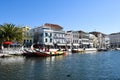 Traditional boats on the canal in Aveiro Royalty Free Stock Photo