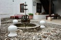 Traditional Bosnian Home Courtyard With Fountain