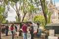 Traditional Bouquiniste booth on the edge of the Seine Royalty Free Stock Photo