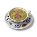 Traditional bowl with Dutch pea soup Royalty Free Stock Photo