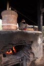 Traditional brandy manufacturing in Maramures county , Romania