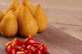 Traditional Brazilian fried snack made with chicken known as
