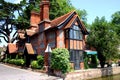 Traditional brick and flint cottage Royalty Free Stock Photo