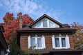 Traditional brick house with dormer window