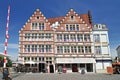 Traditional brick houses in Ghent Belgium