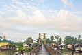 Traditional Bridge over Martapura River in Lok Baintan, South Kalimantan, Indonesia.