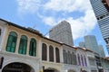 Traditional brightly coloured shophouses on Purvis Street