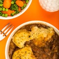 Traditional British Beef Casserole With Dumplings Royalty Free Stock Photo