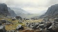 8k Resolution Landscape Painting With Moody And Tranquil Whistlerian Style