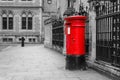 The traditional British red post box in London Royalty Free Stock Photo