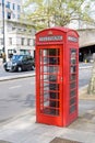 Traditional british red telephone booth Royalty Free Stock Photo