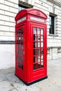 Traditional red telephone box in London Royalty Free Stock Photo