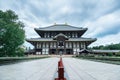 traditional buddhist temple,Todaiji temple in Nara,Japan built in 752 is a famous visit scenery