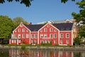 Traditional building along Breiavatnet lake, Stavanger Royalty Free Stock Photo