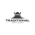 Traditional building roof java logo design vector graphic symbol icon illustration creative idea Royalty Free Stock Photo