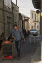 Traditional building and street on Cyprus Royalty Free Stock Photo