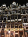 Traditional buildings at Grand Place square in Brussels, Belgium Royalty Free Stock Photo